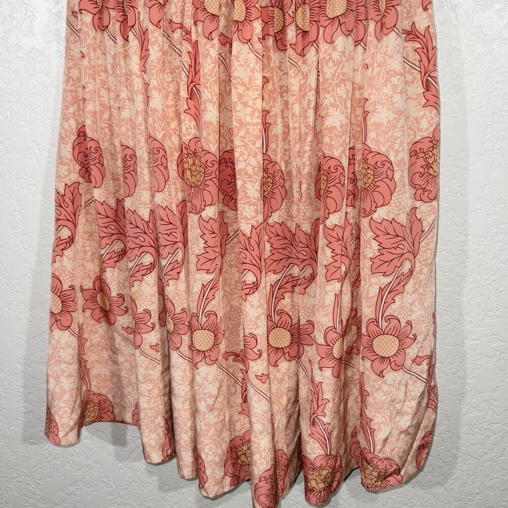 Plenty By Tracy Reece Pink Floral Silk Strapless‎ Dress Size 4 - Picture 3 of 8